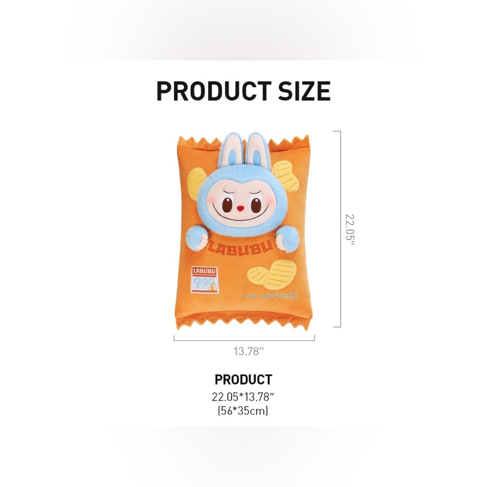 Pop Mart Labubu Chips Wacky Mart Pillow New Sealed - Picture 9 of 9